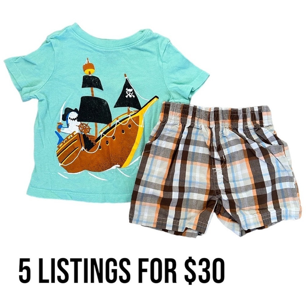 Baby boy matching outfit set bundle 12 months